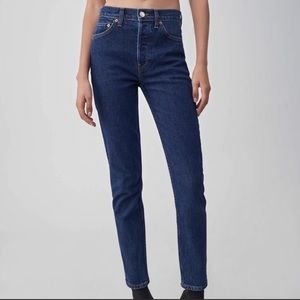 Re/Done High Rise Stretch Ankle Jeans